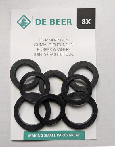De Beer dichtingsringen assortiment zwart voor wastafel kranen