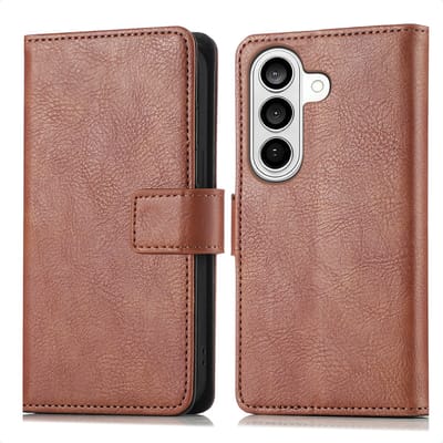 imoshion Hoesje - Geschikt voor Samsung Galaxy S26 Plus - Luxe Bookcase - Bruin