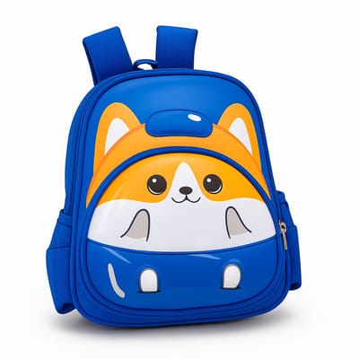 BoefieBoef Shiba Kinderrugzak 9L Blauw - Peuter & Kleuter Rugtas Jongens & Meisjes - Schooltasje voor Opvang, Crèche & Dagjes Uit - Kind tot 7 Jaar - Gymtas Zwemtas Lichtgewicht Cadeau - 25x12x30cm