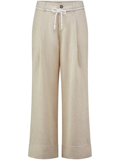 Wide Fit-7/8-broek Van Peter Hahn beige