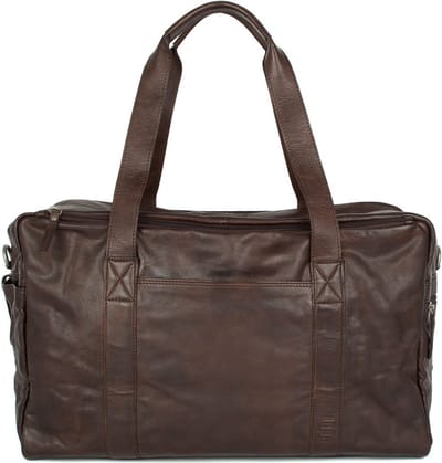 Leren Weekendtas - 17 inch - Brian - Donkerbruin