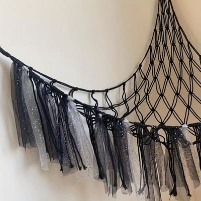 Bovista Knuffel Net - Hangmat - Speelgoed - Opbergsysteem - Hangmat Voor Knuffels - Organizer - Wit - Strik Design