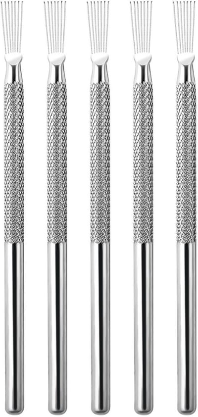 YUBBI 5 delige Nail Art Striper Tool Set - Geschikt voor Gelpaint - Nagel Design - RVS - 13.3 cm