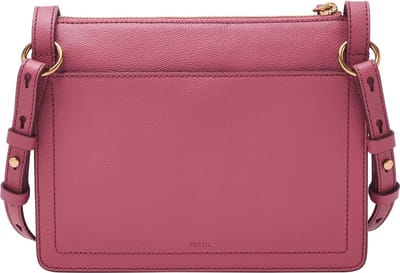 FOSSIL Leren Schoudertas Taryn Crossbody Bag Magenta (rood)paars