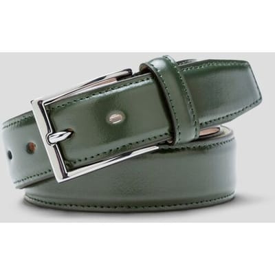 Meyer Riem Stretchleren Uni Color Donker Groen / male