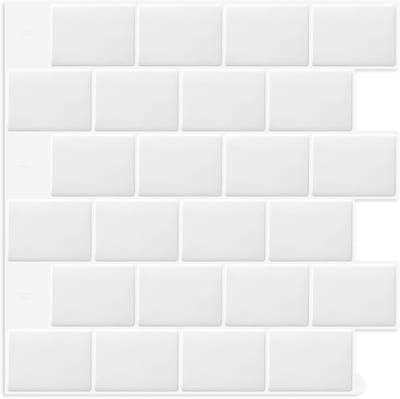 PromoHome 10 Stuks Zelfklevende Muurtegels - Witte Vierkante Tegelstickers 30,5x30,5 cm