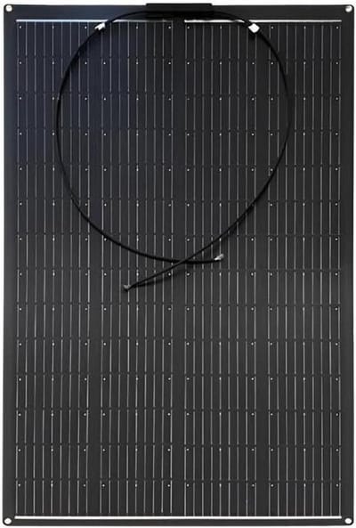 Zonnepaneel - Semi-flexibel paneel - Energie opwekken - Hoge efficiëntie - 120x67 cm - Zwart