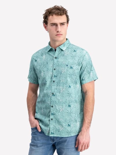 Gabbiano Overhemd Kovar 3365300 5888 Lagoon Green Mannen Maat - M