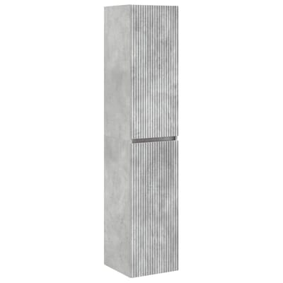 vidaXL - Wandgemonteerde - Badkamerkast - Betongrijs - 33 - x - 34,5 - x - 160 - cm