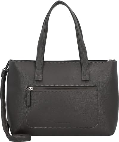 TOM TAILOR Schoudertas Handtas Elis Zip Shopper Dark Grey Donkergrijs
