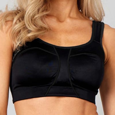 Pure Lime - Padded - Sportbeha - sport bh - voorgevormd - hardlopen - tennis - grote maten - Zwart - maat - 70A