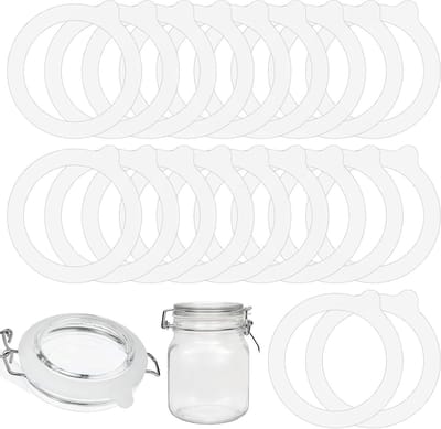 Vervangende rubberen ringen voor weckpotten 70 x 95 mm - Lekvrije silicone afdichtringen voor conserveren, set van 20, ideaal voor voedselopslag en versheid behoud