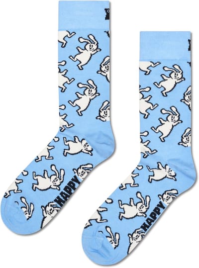 Happy Socks Bunny Sock - unisex sokken - lichtblauw - Unisex - Maat: 41 - 46