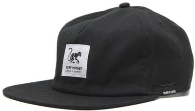 5-panel pet voor heren/dames - 100% biologisch katoen - One size (zwart)