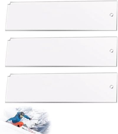 Verwijder Skiwas met 3 Stuks Acryl Skiaftrekmes voor Alpineski, Freeride en Snowboard, Precisiegroeven voor Restloos Resultaat