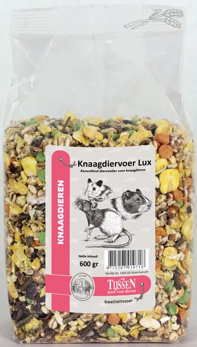 Tijssen goed voor dieren - Knaagdiervoer - Lux - 600GR - 1ST