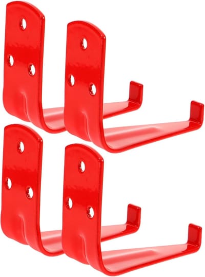 Brandblusser Haak - Muurbeugel Houder - Veiligheid Bevestigen - Zelfklevende Installatie - 7.3 x 5.3 cm - Rood