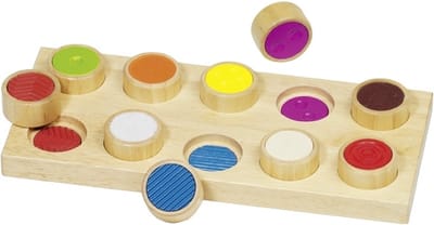GOKI Memory - Voelen - Met 10 Verschillende Structuren - Hout - 3 Jaar