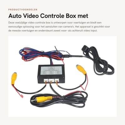Dailygoods- Autocamera Video Controle Box - Voor/Terug Video Input - Universel Voertuig Schakelaar - 720P Resolutie - Werkspanning 9-16V - Geschikt voor de meeste voertuigen - Camera