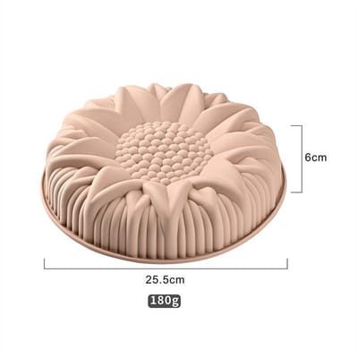Grand moule à gâteau en Silicone, moules à Dessert, grands moules à pâtisserie de style tournesol rose