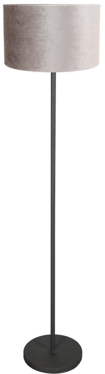 Vloerlamp Noor 4441ZW - Mat zwart van metaal en textiel, 144 cm hoog - Trendy design - Mexlite