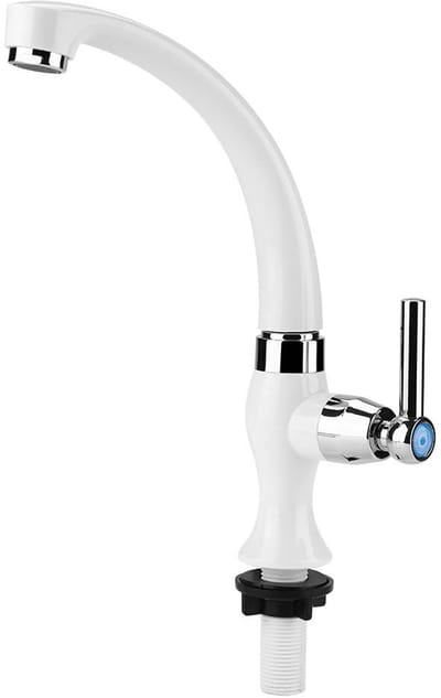 Dailygoods- Waterkraan 360° draaibaar - Keukenkraan - Koudwaterkraan - Plastic - Waterbesparend - Geschikt voor keuken en badkamer - Keukenkranen