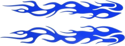 Motoforti Reflective Bumper Decal Blue Square Colorful Flame Reflective Car Sticker Personalized Decoration Vehicle - ShopVlot