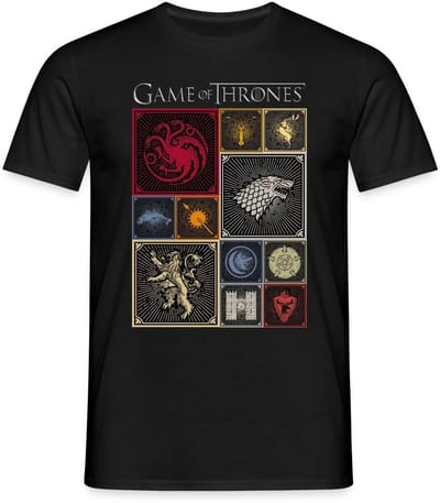 Game Of Thrones Koninkrijken Wapen Tegels T-Shirt Heren