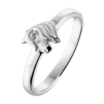 Zilver Gerhodineerde Kinderring paardenhoofd 1332059 13.50 mm (43)