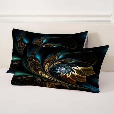 3D Geprint Zwart en Goud Bloemdessin Beddengoedset Zachte Comfortabele Beddengoedovertrek Kussensloop Luxe Modern Mode Dekbedovertreksets EU single(135x200cm)