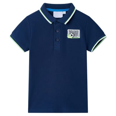 vidaXL Kinderpoloshirt 116 marineblauw