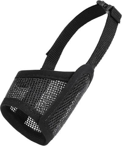 Set van 2 Zachte Verstelbare Hondenmuilkorven met Klittenband – Anti-Blaf en Anti-Bijt Muilkorf voor Kleine en Middelgrote Honden – Geschikt voor Jack Russell Terriër, Corgi, Shiba Inu – (Zwart, 16-20 cm)