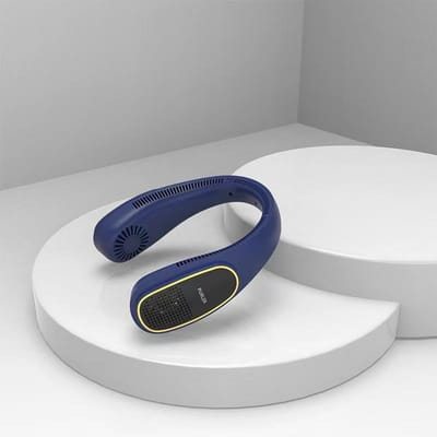 4000mAh Bladloze negatieve ionen Koude wind Hangende nekventilator USB Digitaal display Draagbare luchtkoeler Buitensportenventilator Airconditioner