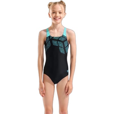 Arena Meisjes Badpak Kikko Swim Pro Back Zwart Water