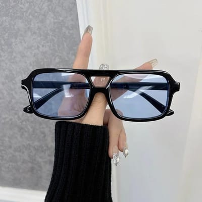 Lunettes de soleil carrées élégantes d'extérieur pour femme homme Classique Rétro Élégant Unique Lunettes de vue Élégant Décontracté Minimaliste Oculos Other gray