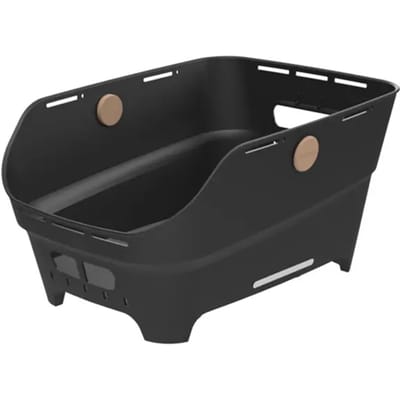 Basil Cento Neo WSL fietsmand achter, zwart- gerecycled kunststof - 21L - geïntegreerde anti-slipmat - reflectiedetails