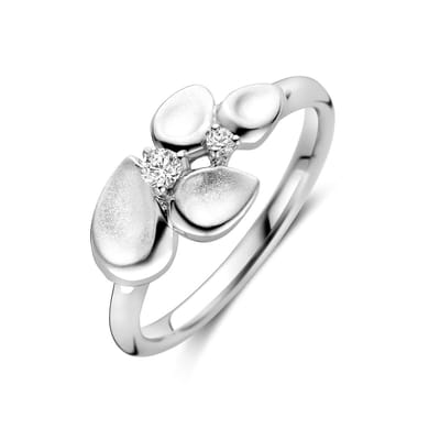 Zilveren Gerhodineerde Ring met Zirkonia – 925 Zilver 8,5 mm