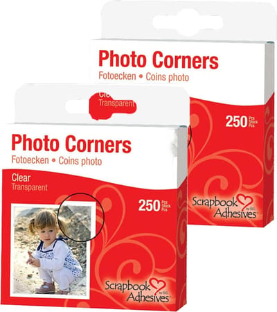 500x fotohoekjes zelfklevend - transparant - 10 x 10 mm - foto album inplakken/stickers