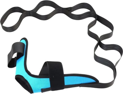 Yoga Stretch Band voor Benen en Voeten – Flexibiliteit, Revalidatie, Oefenband voor Plantar Fasciitis en Voetzorg - Fitness Training Band - Blauw