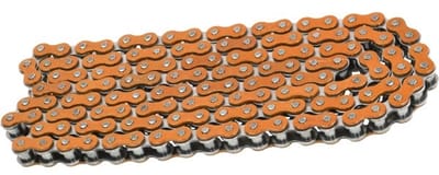 Doppler aandrijfketting voor Derbi 50 Senda Sm Drd Pro Motorfiets 2006 tot 2011 134 schakels Niet 420 oranje Gloednieuw