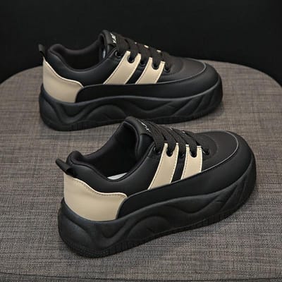 Leren Witte Schoentjes Dames Schoenen Velours Warme Katoenen Schoenen Herfst en Winter Nieuwe Dikke Zool Schoenen Casual Sportschoenen Brood Schoenen 37