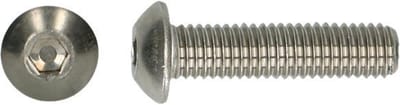 PGB -Laagbolkopschroef- binnenzeskant ISO 7380-1 Roestvaststaal (RVS) A2 M4X16 x 50 stuks