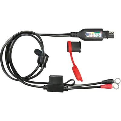 OptiMate MONITOR O-128 12V Accustatus- en Laadsysteem Monitor – Weerbestendige Accukabel met 4 LED-Indicatie & SAE-Connector – Permanent Accu-Monitor voor Auto, Boot, Motor & Powersport