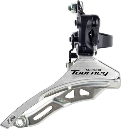 Shimano Tourney FD-TY300 Voorderailleur 3x6/7-speed – Down Swing, Down Pull, Hoge Klem, Zwart/Zilver