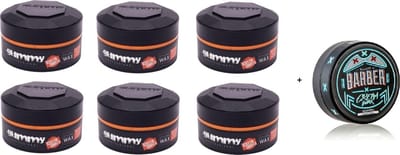 Gummy Wax Bright Finish 6-Pack + Free Marmara Barber wax