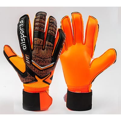 Gants de gardien de but de football professionnels pour enfants et hommes, solides, protection à 5 doigts, en latex épais, pour gardien de but de football Kids size 7