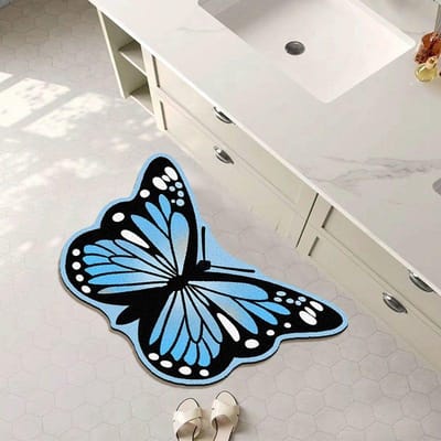 Nationale Wind Vlinder Diatomeeën Toilet Badkamer Antislip Slijtvast Diatomeeënaarde Mat Woonkamer Nieuw Keukentapijt 40 * 60cm [Soft Diatom Mud]