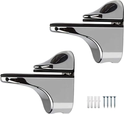 Verstelbare Glazen Planksteun Set van 2, Geschikt voor Houten en Glazen Planken van 5-22mm Dikte, Ideaal voor Wandmontage en Interieurdecoratie