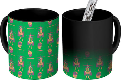 Magische Mok - Foto op Warmte Mokken - Koffiemok - Masker - Patronen - Carnaval - Joker - Magic Mok - Beker - 350 ML - Theemok