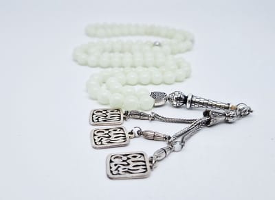 Tasbih Handgemaakte tesbih Subhanallah - Natuursteen met 99 kralen - 8MM